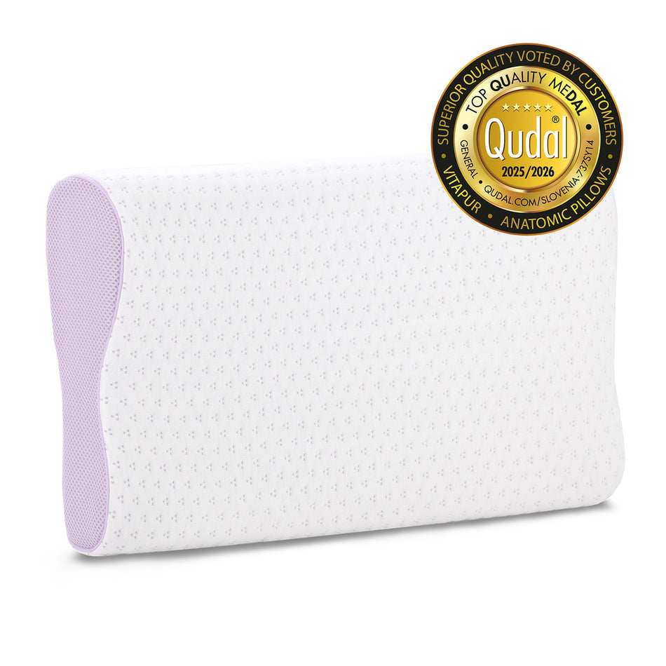 Anatoomiline vahtmälupadi Vitapur Lavender Memory - 30x50x7/9 cm