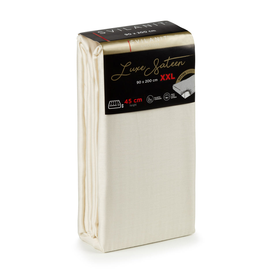 Luxe Sateen XXL kummiga lina, beež