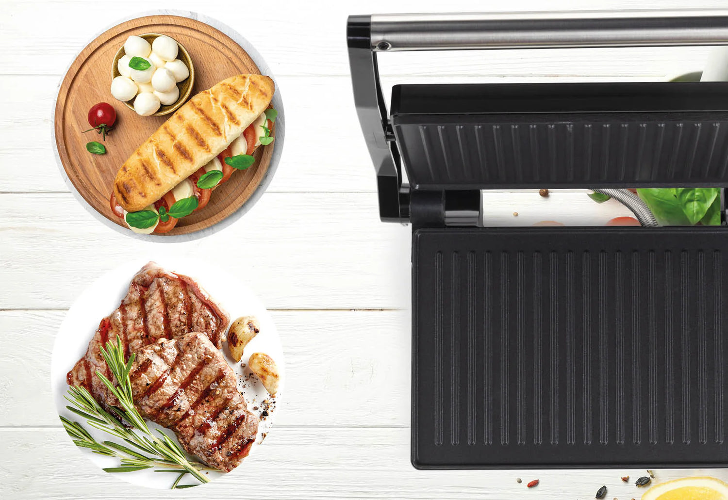 3 ühes: võileivaröster ja mini-grill ühes.