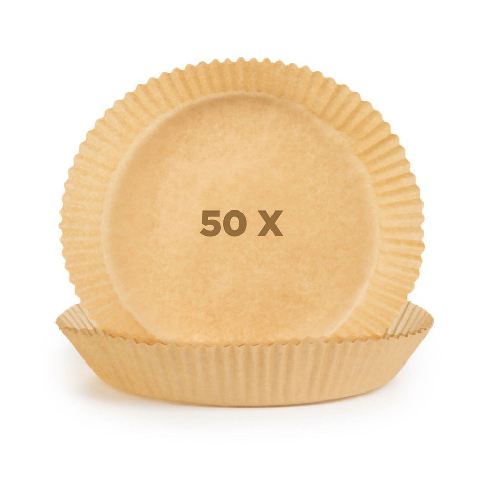 50-osaline Rosmarino õhufritüüri küpsetuspaberi komplekt – ümmargune, 20 cm
