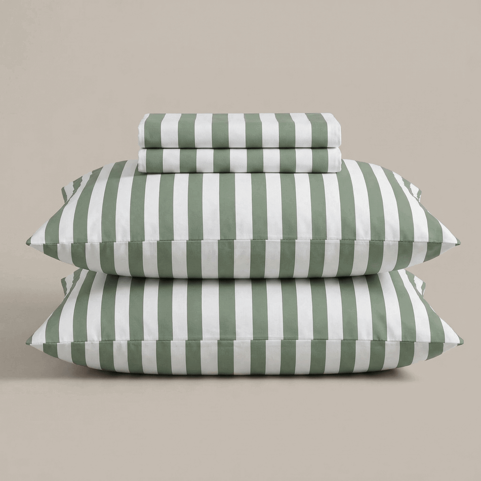 Puuvillane voodipesu Svilanit Olive Stripe