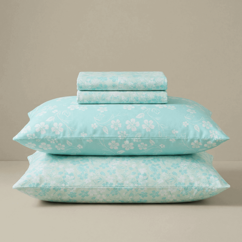 Svilanit puuvillane voodipesu Mint Blossom