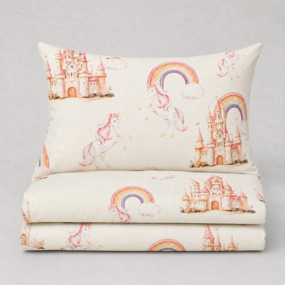 Svilanit laste puuvillane voodipesu Unicorn